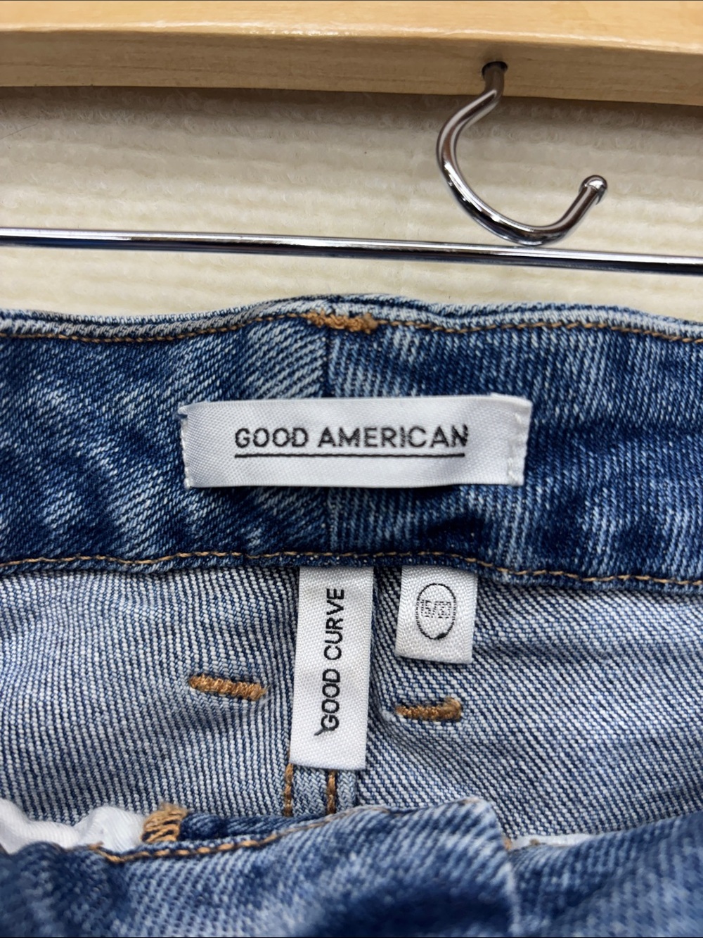 Good American good curve Distressed Blue Women’s Jeans 15 33 - Picture 4 of 5